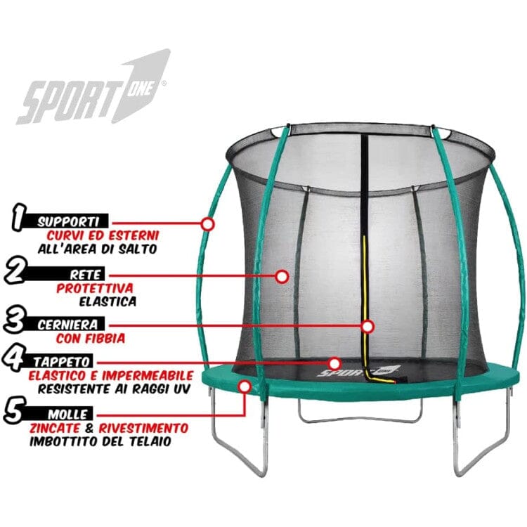 Tappeto Elastico trampolino "Pump"183 cm Mandelli toysvaldichiana.it 