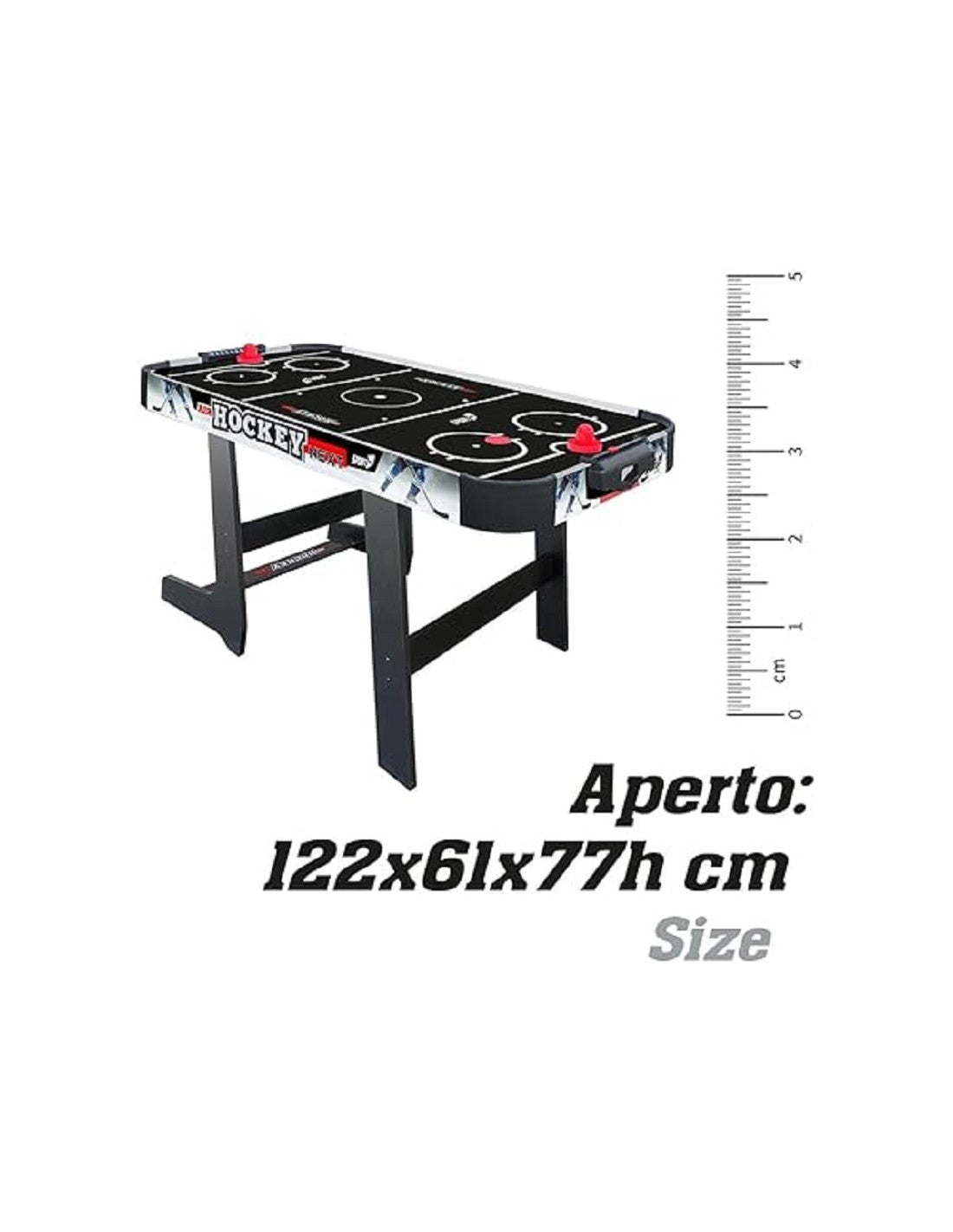 Sport One Tavolo Air Hockey Pieghevole Salvaspazio Next Black Special Edition