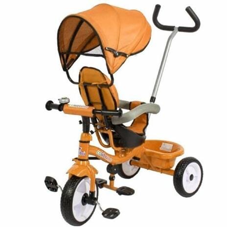 Triciclo Colibrino Arancione Con Maniglione Direzionabile toysvaldichianasrl 