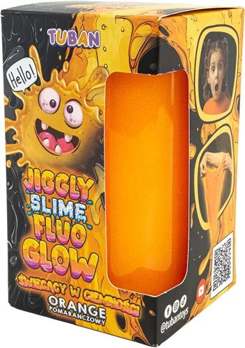 Tuban Jiggly Slime Fluo Glow – Arancione 430 g slime giocattolo