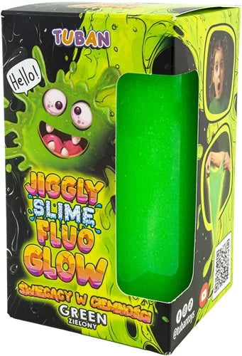Tuban Jiggly Slime Fluo Glow – Verde 430 g slime giocattolo