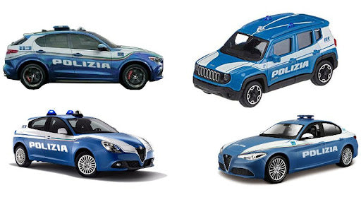 Burago auto Polizia - 1:43  1 modello a scelta