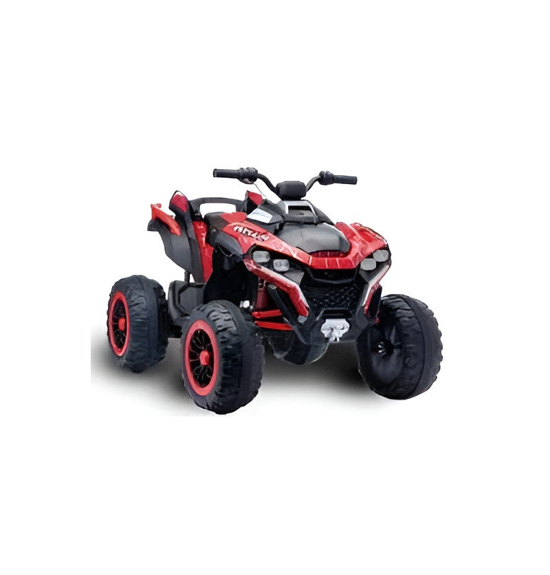 Urban city quad adventure red elettrico da 24v con luci led 2 velocita'