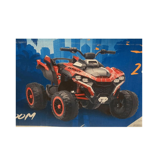 Urban city quad adventure red elettrico da 24v con luci led 2 velocita'