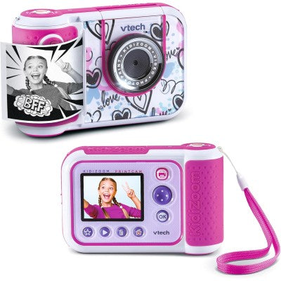 VTech 549159 Kidizoom Printcam Rosa Macchina Fotografica Istantanea con 40+ Effetti Speciali Carta Termica 5MP
