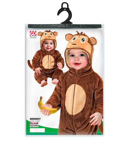 SCIMMIA MORBIDO VELLUTO (tuta con cappuccio) 98 cm / 1-2 anni