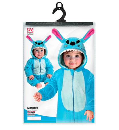 MOSTRO MORBIDO VELLUTO (tuta con cappuccio) 80 cm / 6-12 mesi