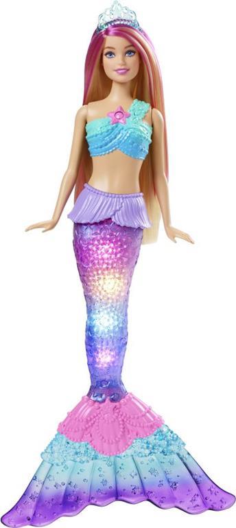 Barbie-Dreamtopia Sirena Luci Scintillanti Bambola Bionda con Coda che si Illumina MATTEL 