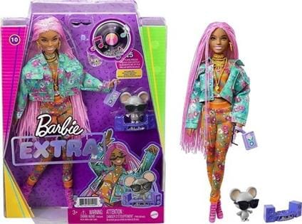 Barbie Extra Doll Pink Braids toysvaldichiana.it 