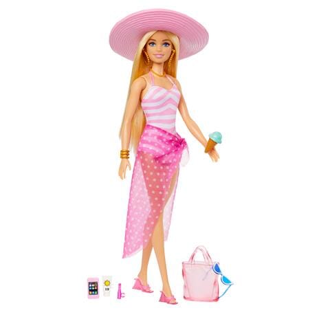 Barbie Movie - Barbie bambola bionda con costume da bagno rosa toysvaldichiana.it 