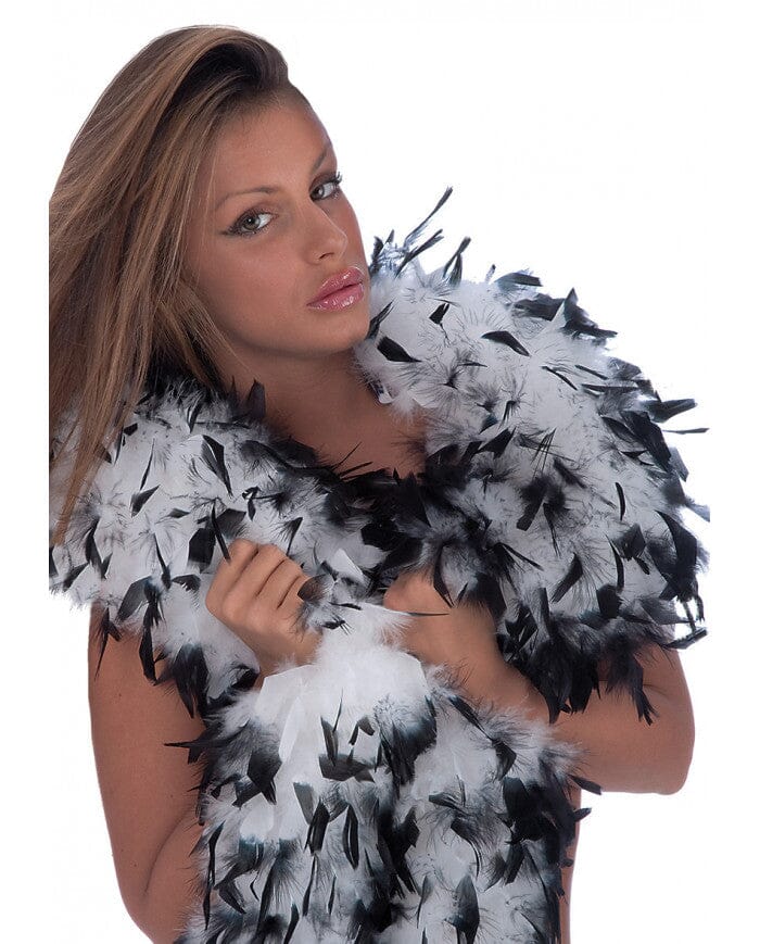Boa Di Piume Bicolore Extra Lunghe Bianco/nero toysvaldichiana.it 