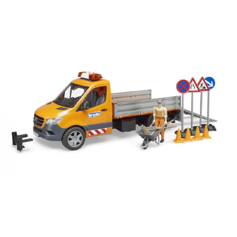 Bruder Mb Sprinter Lavori Stradali Con Personaggio E Accessori toysvaldichiana.it 