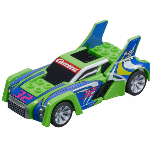 Build n Race - Racer 2 green auto per pista Toys Valdichiana Shop on line 
