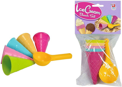 Busta 5 Coni Gelato + Paletta INTEX 