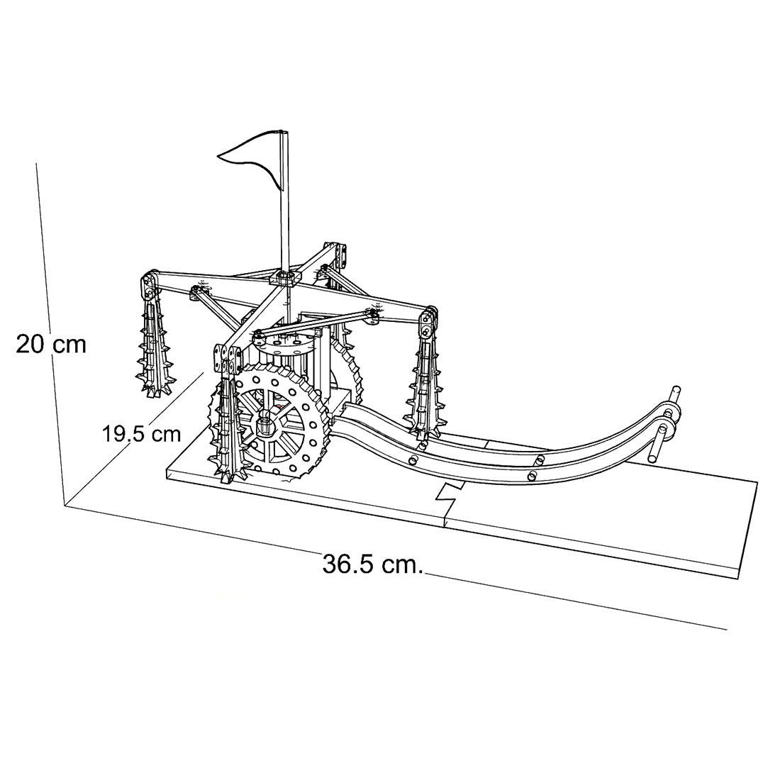 CARRO CON MAZZE RUOTANTI DI LEONARDO DA VINCI - toysvaldichiana.it