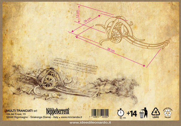 Carro Falciante di LEONARDO DA VINCI RICICLANDIA 