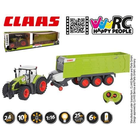 CLAAS Trattore con Rimorchio Giocattolo RC AXION870 GIOCHERIA toysvaldichiana.it 