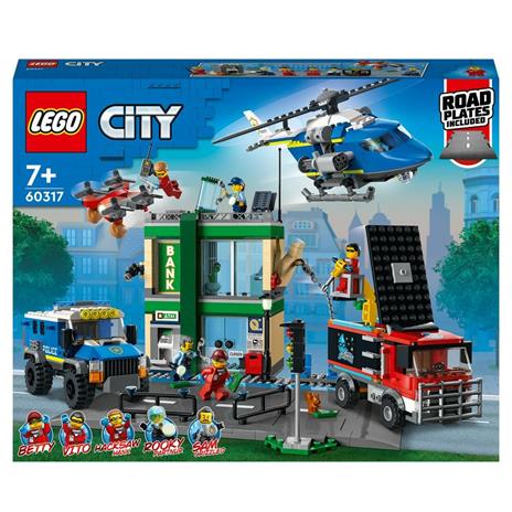 CLEGO City Police Inseguimento della Polizia alla Banca, 60317 LEGO 