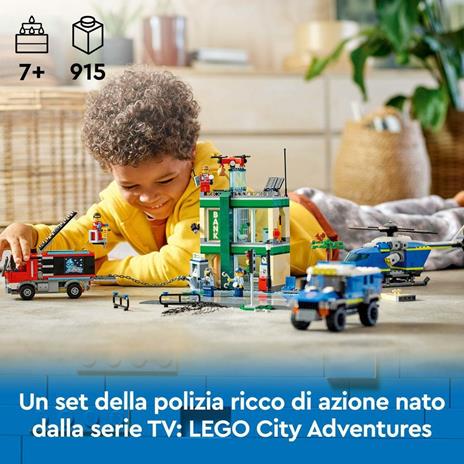 CLEGO City Police Inseguimento della Polizia alla Banca, 60317 LEGO 