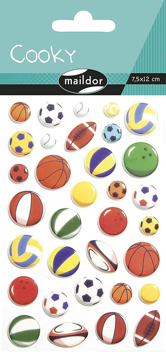 Cooky Ballons De Sports Adesivi stickers - toysvaldichiana.it