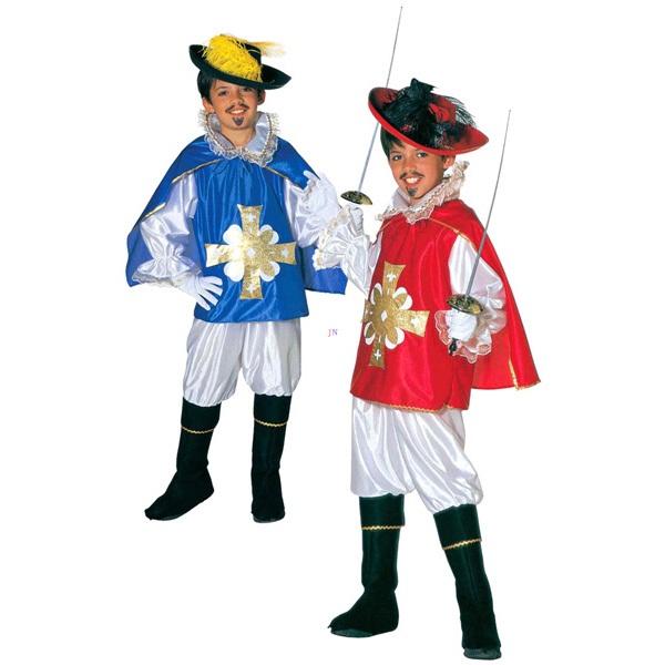 Costume di Carnevale Moschettiere Ass. In 2 Colori  5-7 Anni - toysvaldichiana.it