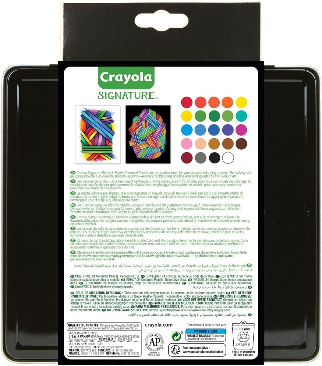 Crayola Signature 24 Matite Colorate Sfumature E Ombre toysvaldichiana.it 