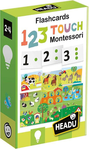 Flashcards 123 Touch Montessori Headu toysvaldichiana.it 