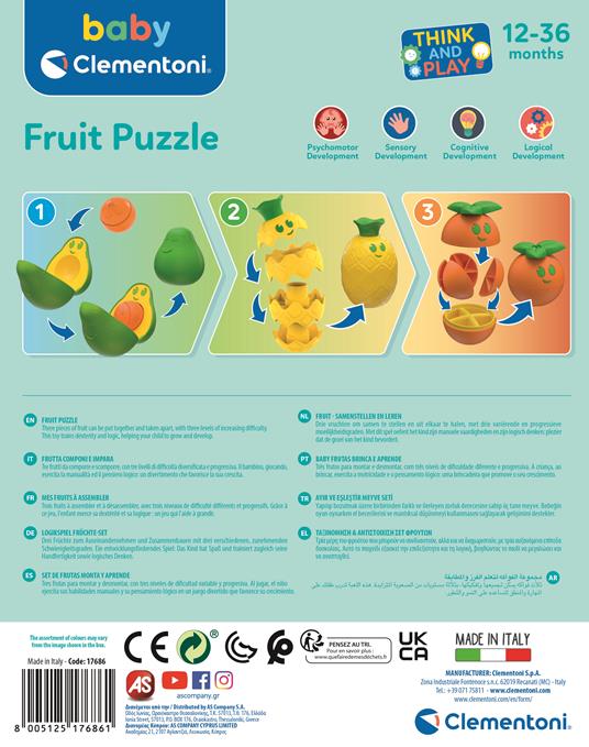 Fruit Set Clementoni toysvaldichiana.it 