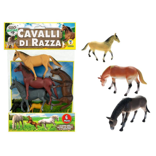 Geo Nature Cavalli 6 Pezzi toysvaldichiana.it 