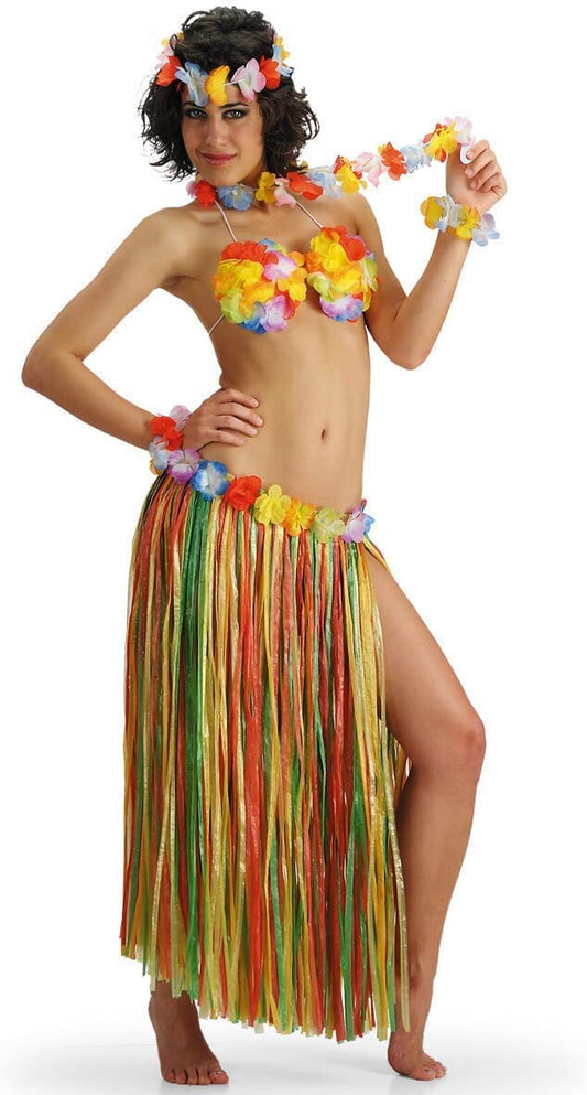 Gonna Rafia Hawaii Multicolor Con Fiori CARNIVAL TOYS toysvaldichiana.it 
