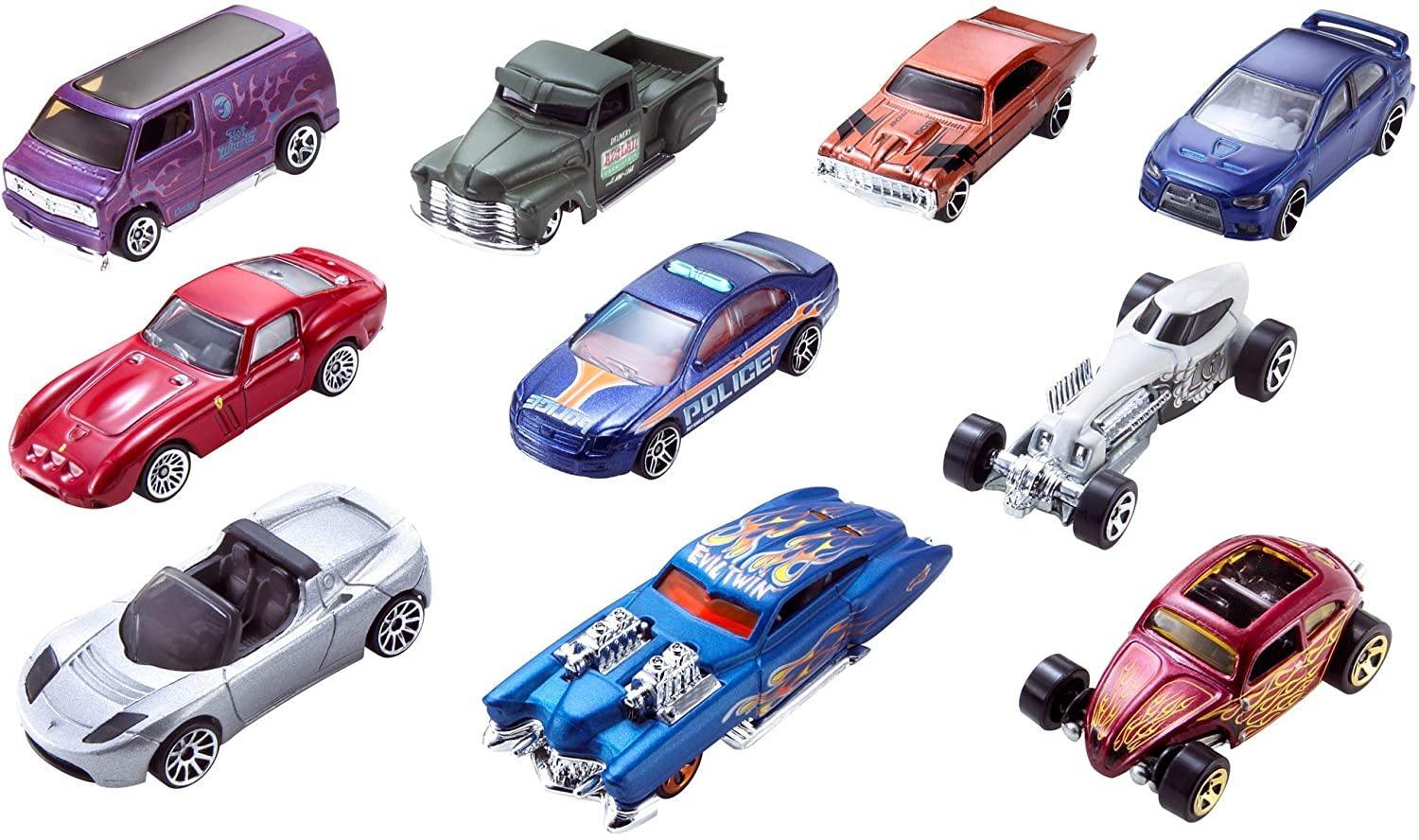 Hot Wheels Confezione 10 Veicoli - toysvaldichiana.it