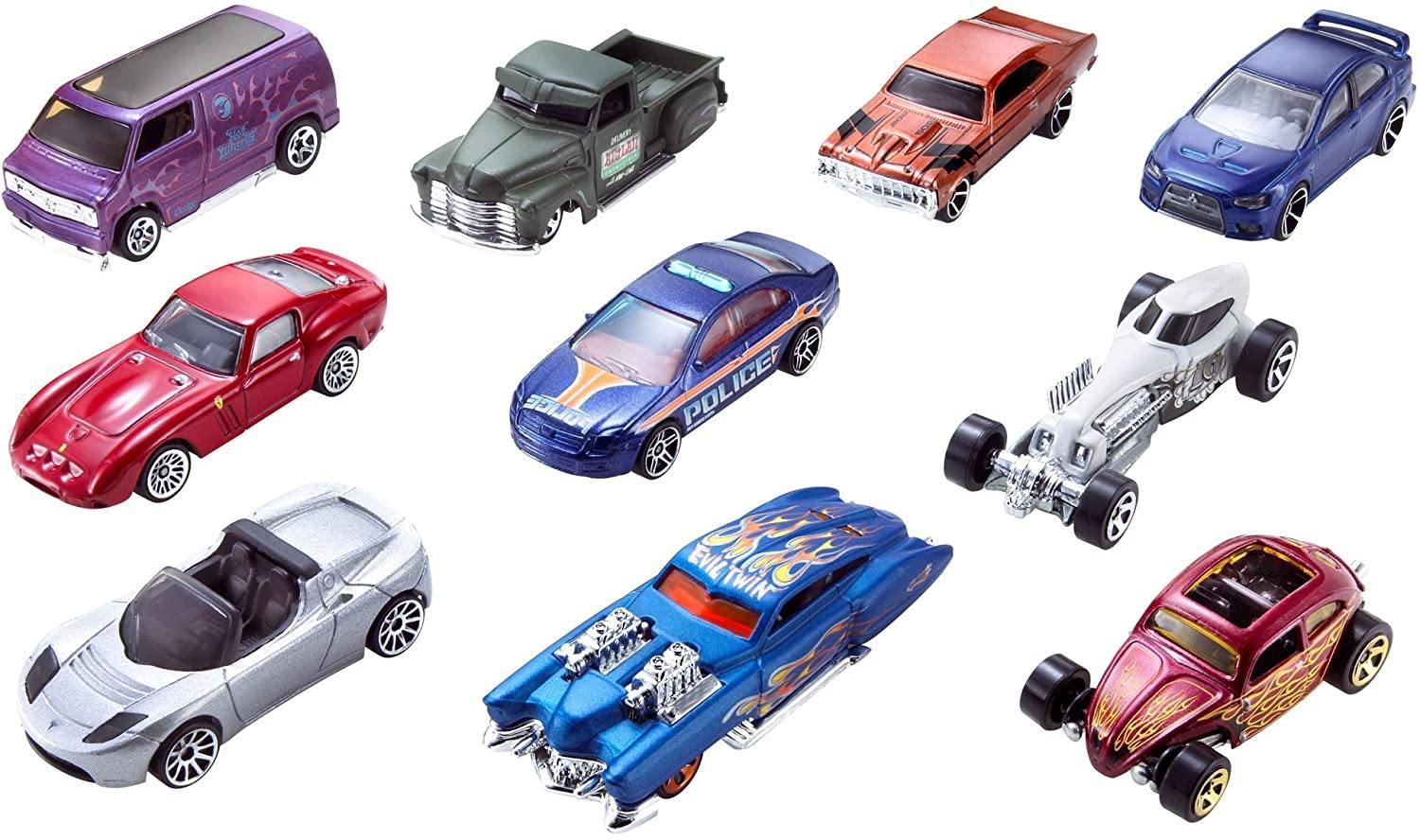 Hot Wheels Confezione 10 Veicoli - toysvaldichiana.it