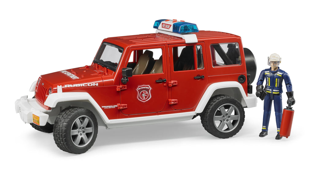 Jeep Wrangler Unlimited Rubicon Pompieri, luci e suono e pompiere - toysvaldichiana.it