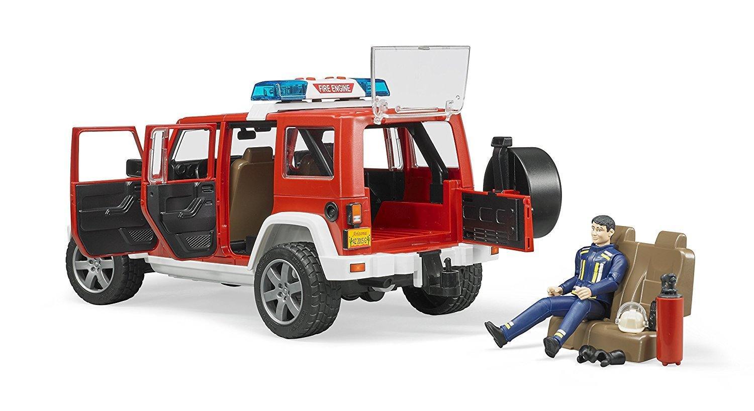 Jeep Wrangler Unlimited Rubicon Pompieri, luci e suono e pompiere - toysvaldichiana.it