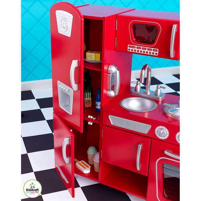 Kidkraft - Cucina In Legno Rossa - Red Vintage Kitchen - toysvaldichiana.it