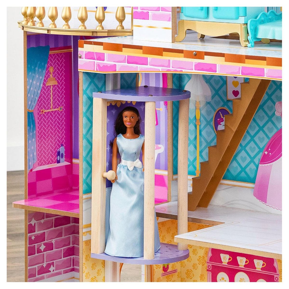 Kidkraft Dollhouse Princess Castle casa delle bambole in legno toysvaldichianasrl 