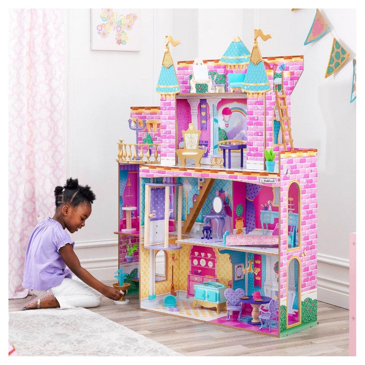 Kidkraft Dollhouse Princess Castle casa delle bambole in legno toysvaldichianasrl 
