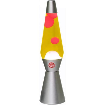 Lampada Lava Base Silver Liquido Giallo/Rosso toysvaldichiana.it 