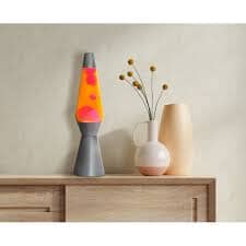 Lampada Lava Base Silver Liquido Giallo/Rosso toysvaldichiana.it 