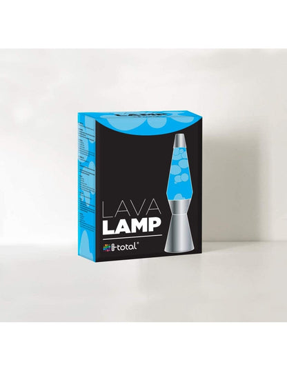Lampada Lava Lamp 40 cm XL1764 Base Silver Magma Glitter Blu e Bianco Design toysvaldichiana.it 