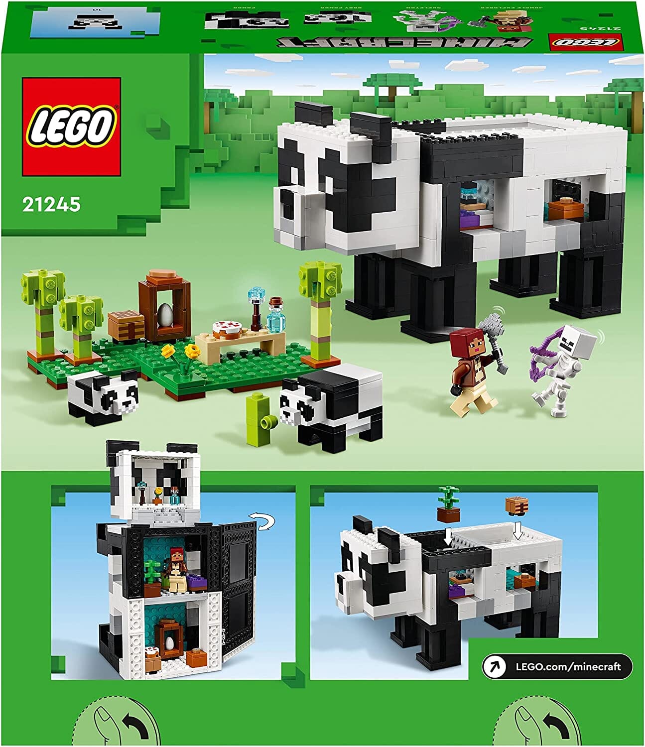 LEGO 21245 Minecraft Il Rifugio del Panda LEGO 