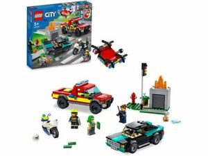 Lego: 60319 - City - Soccorso Antincendio E Inseguimento Della Polizia LEGO 