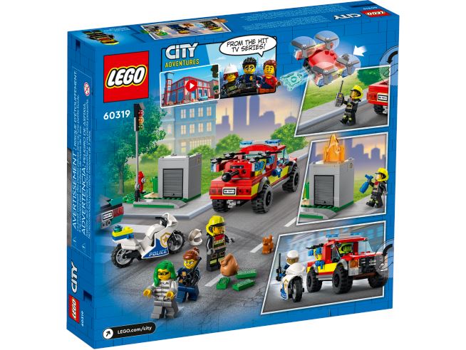 Lego: 60319 - City - Soccorso Antincendio E Inseguimento Della Polizia LEGO 
