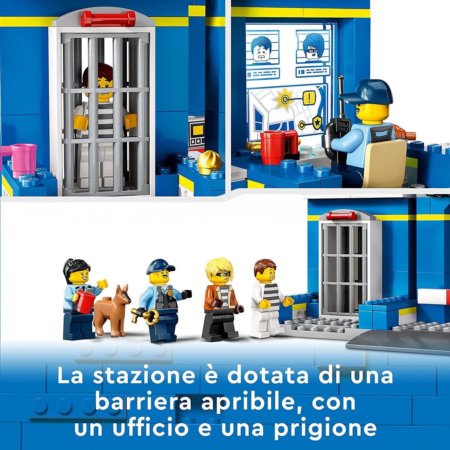 LEGO 60370 City Inseguimento alla Stazione di Polizia con Macchina e Moto LEGO 
