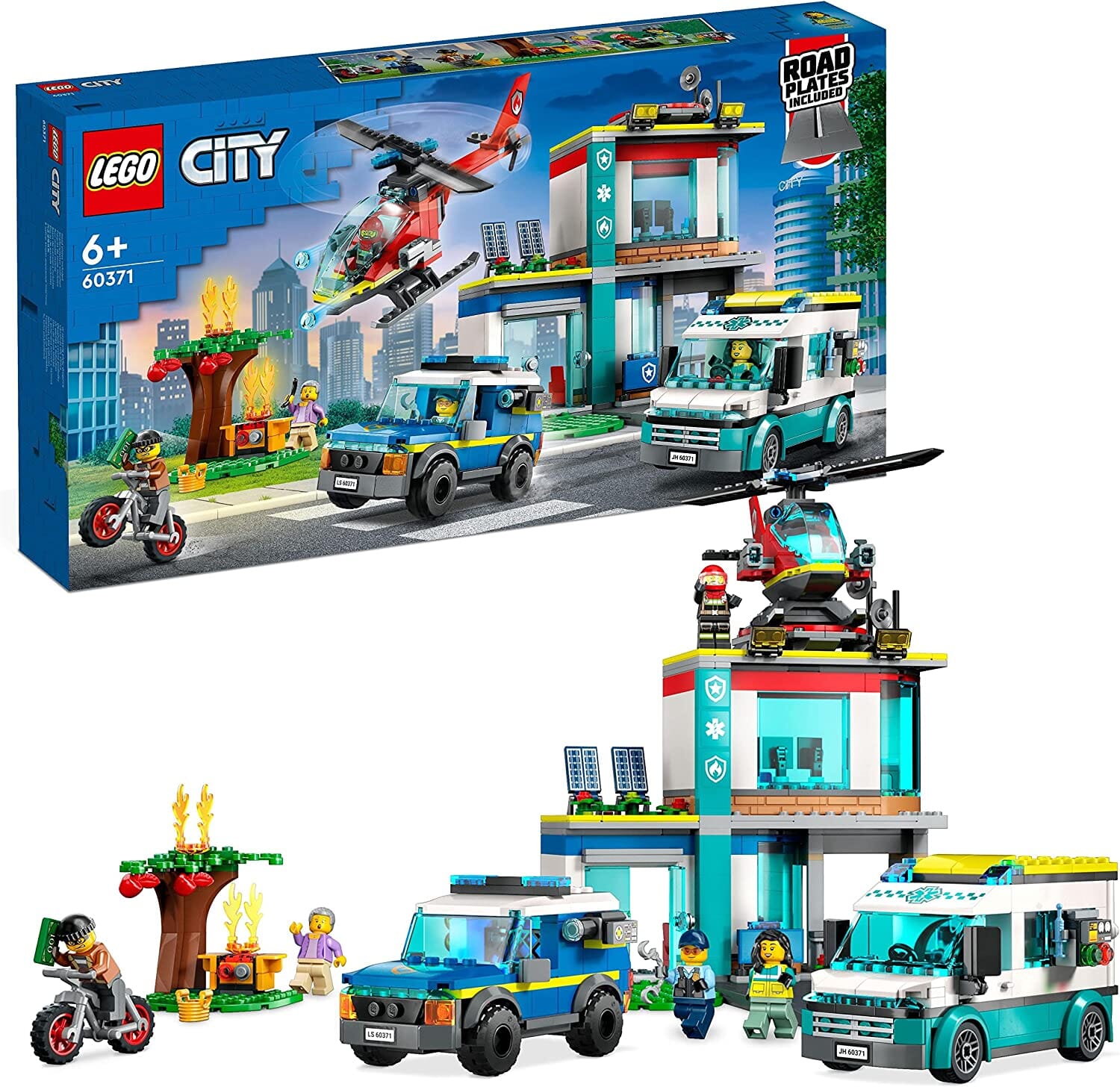 LEGO 60371 City Quartier Generale Veicoli d’Emergenza toysvaldichiana.it 