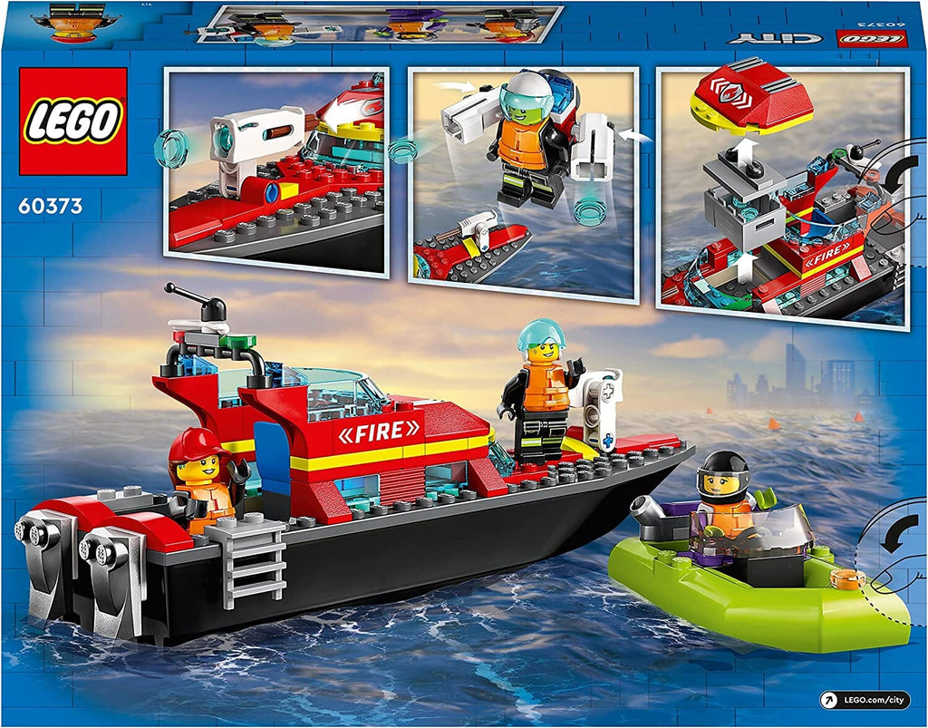 LEGO 60373 City Fire Barca di Soccorso Antincendio toysvaldichiana.it 