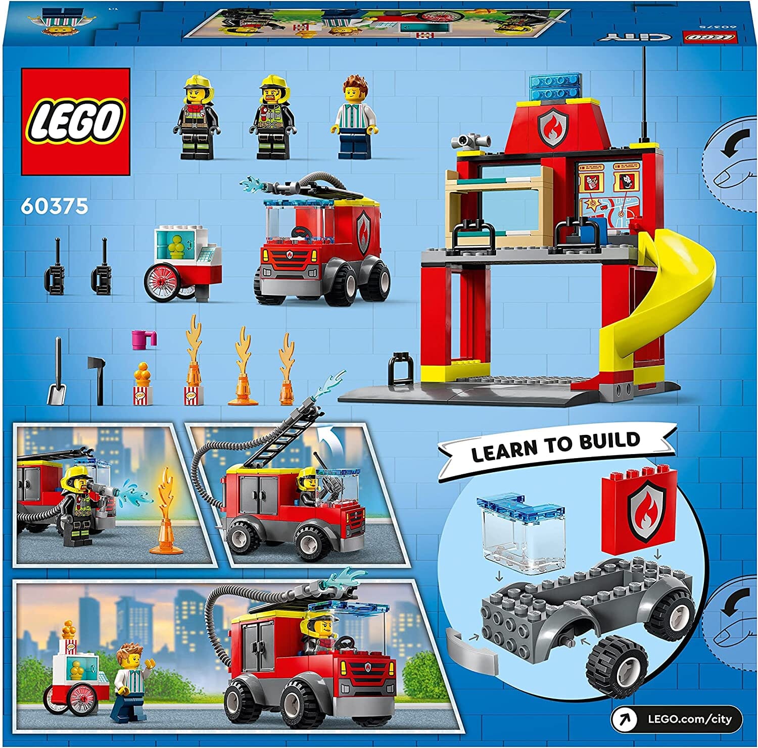 Lego 60375 City Fire Caserma Dei Pompieri E Autopompa