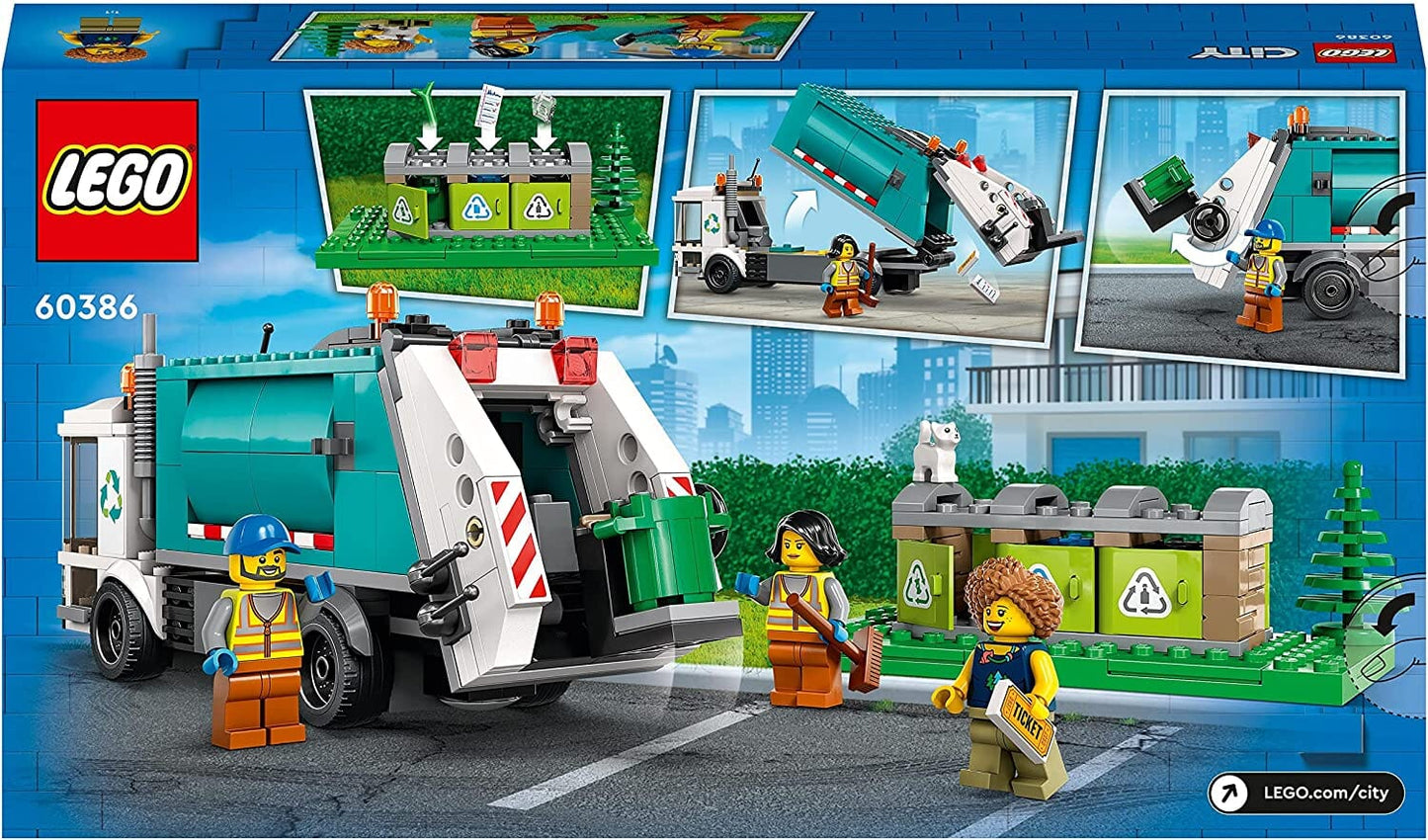 LEGO 60386 City Camion per il Riciclaggio dei Rifiuti LEGO 