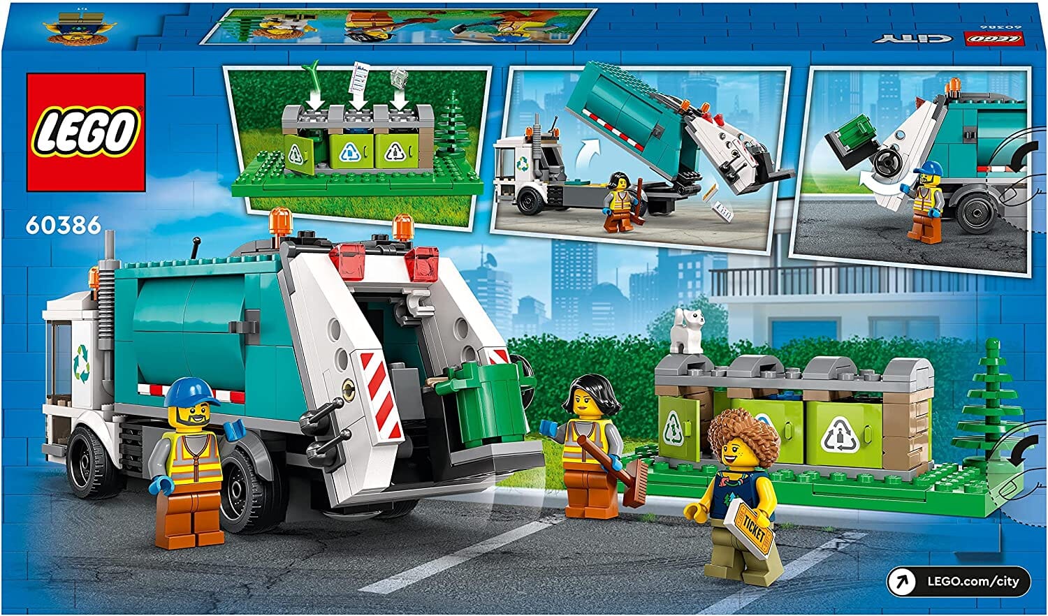 LEGO 60386 City Camion per il Riciclaggio dei Rifiuti LEGO 