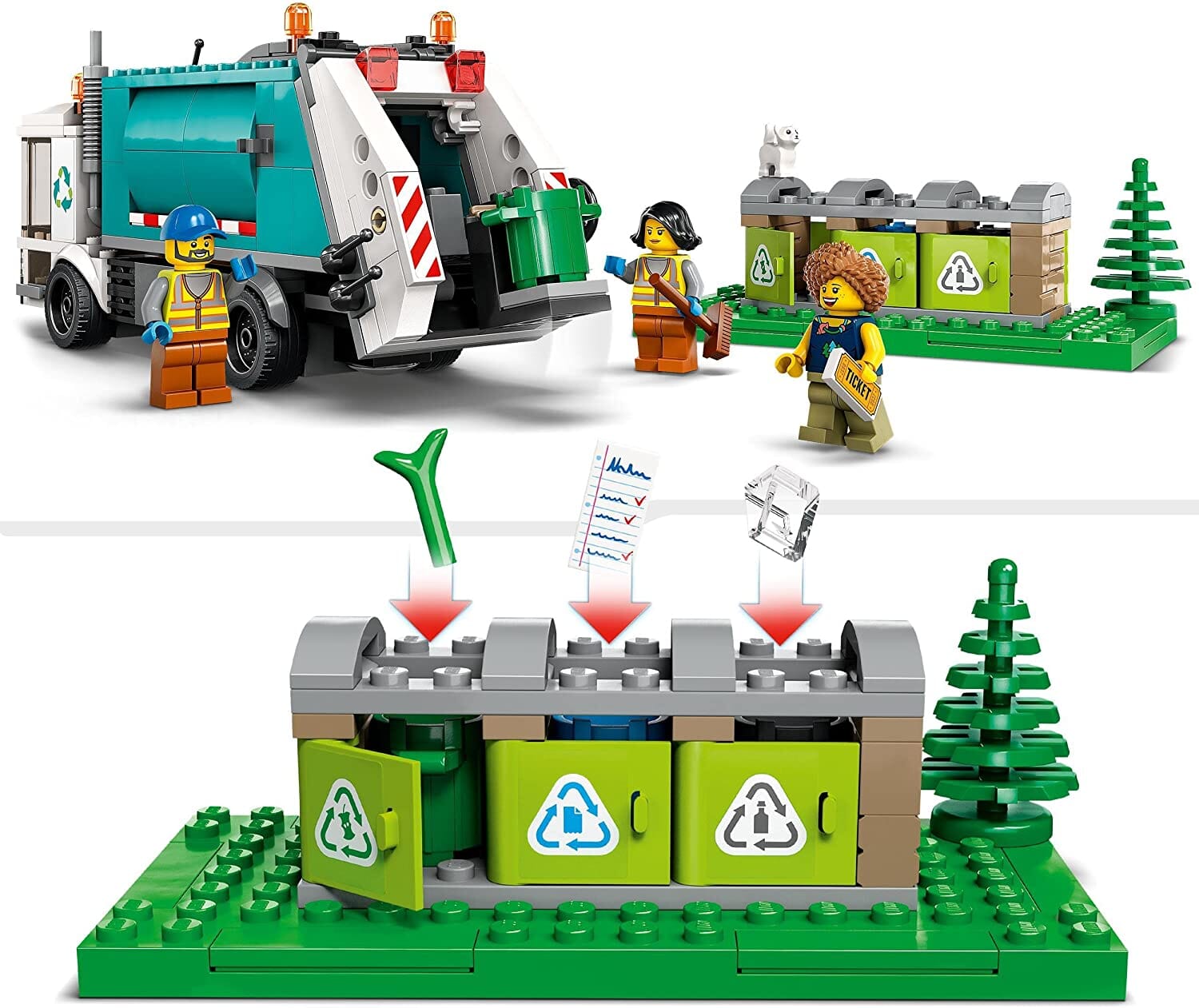 LEGO 60386 City Camion per il Riciclaggio dei Rifiuti LEGO 